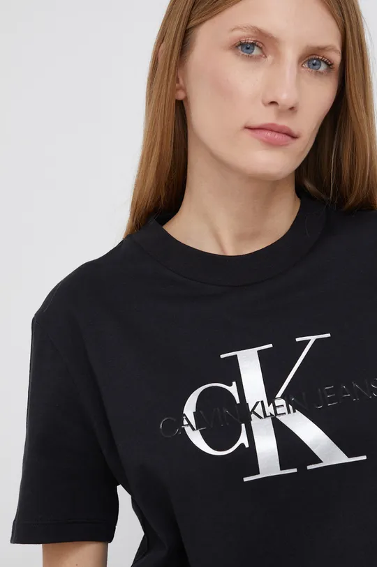czarny Calvin Klein Jeans T-shirt bawełniany J20J216808.4890