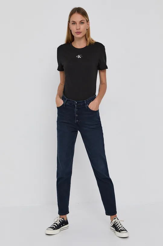 Calvin Klein Jeans T-shirt bawełniany J20J217314.4890 czarny