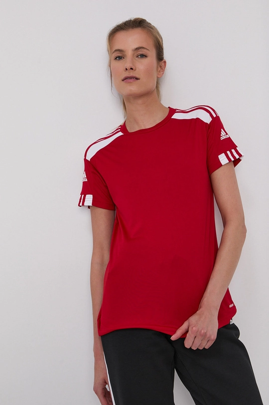 czerwony adidas Performance T-shirt GN5758 Damski