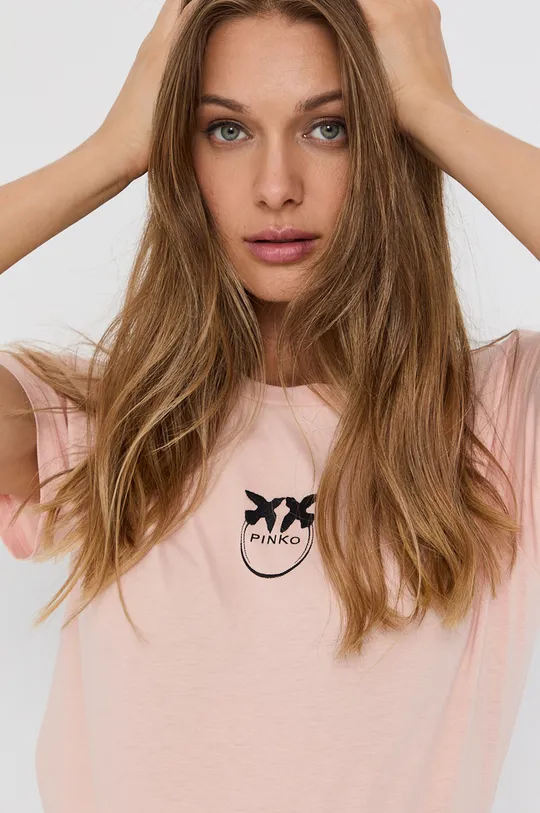 różowy Pinko T-shirt