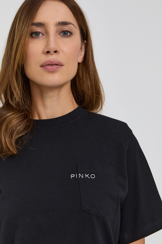 czarny Pinko T-shirt bawełniany