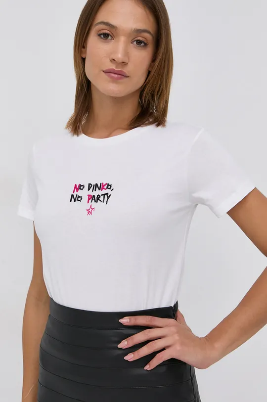 λευκό Βαμβακερό μπλουζάκι Pinko Γυναικεία