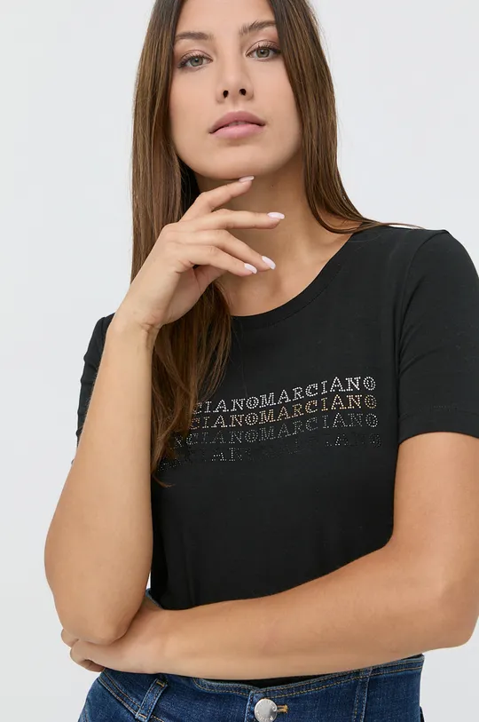 czarny Marciano Guess T-shirt