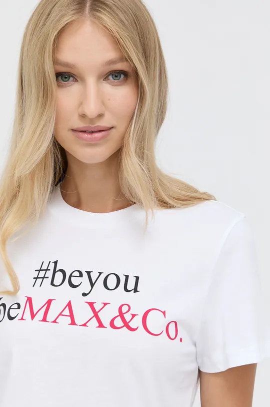 biały MAX&Co. - T-shirt bawełniany Damski