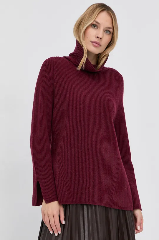 bordowy MAX&Co. Sweter wełniany