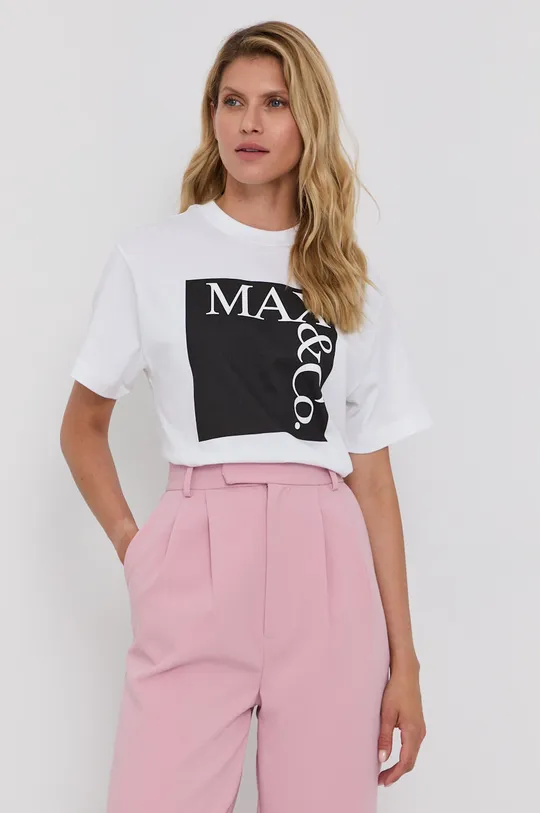 MAX&Co. T-shirt bawełniany czarny