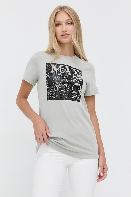 blady zielony MAX&Co. - T-shirt bawełniany Damski