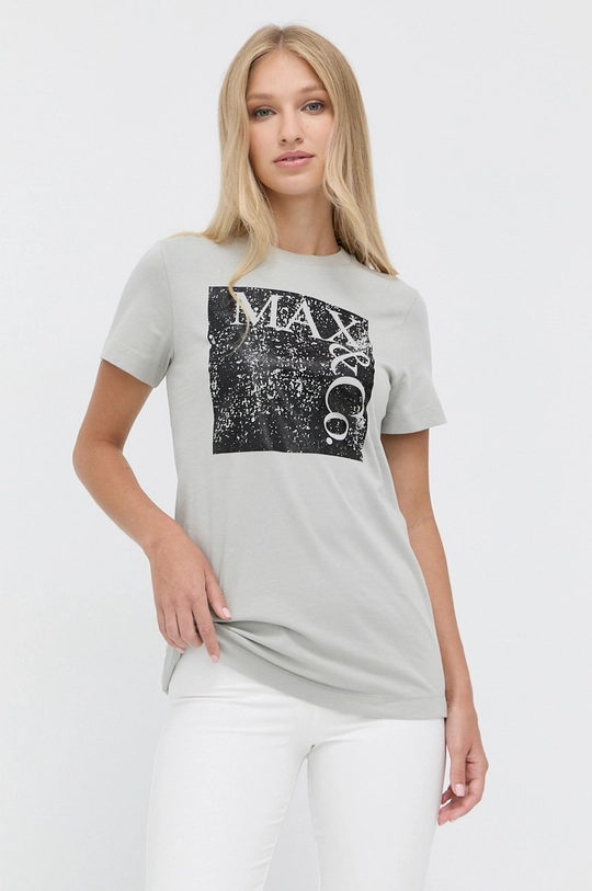 zielony MAX&Co. - T-shirt bawełniany Damski