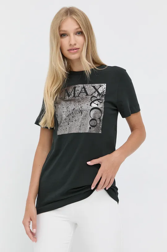MAX&Co. - T-shirt bawełniany czarny