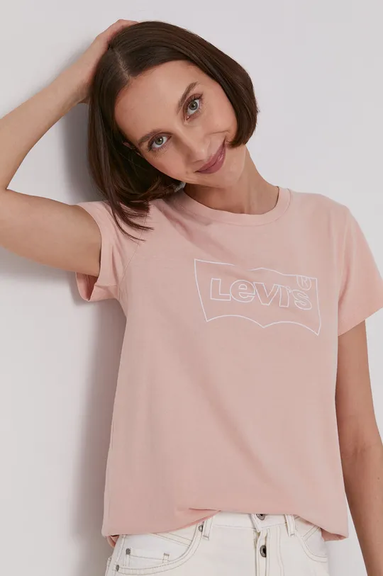 różowy Levi's T-shirt Damski