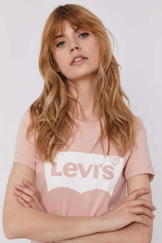 różowy Levi's T-shirt