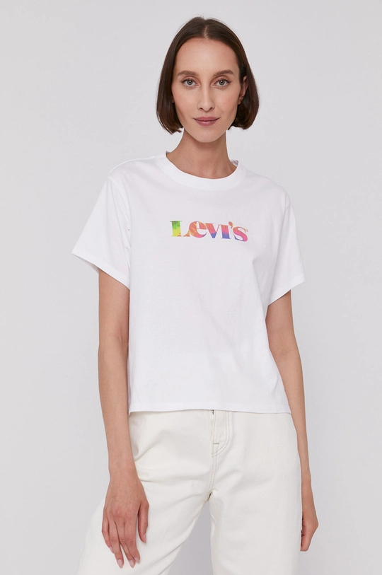 biały Levi's T-shirt Damski