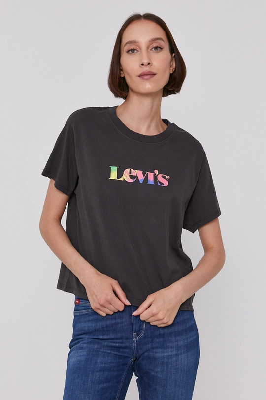 czarny Levi's T-shirt Damski