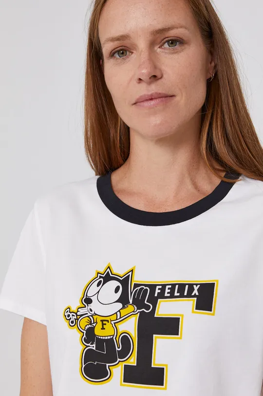 biela Levi's - Bavlnené tričko x Felix The Cat Dámsky