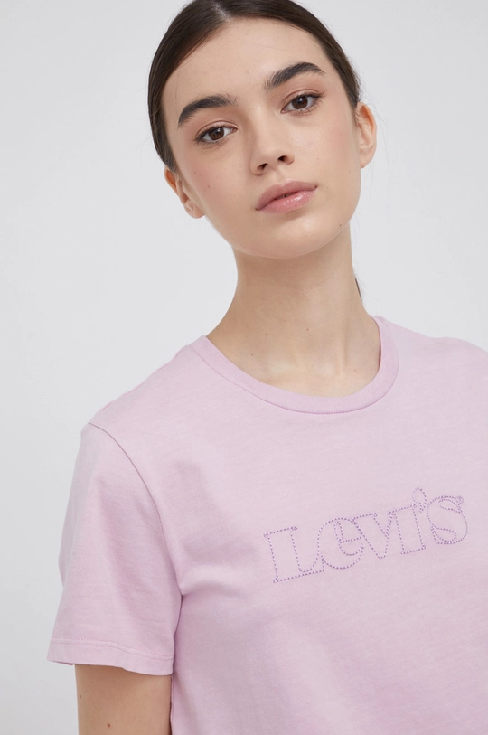 vijolična Bombažen t-shirt Levi's