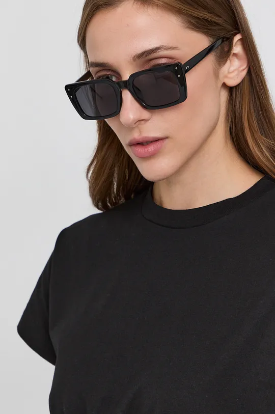 czarny Karl Lagerfeld T-shirt bawełniany 215W1709