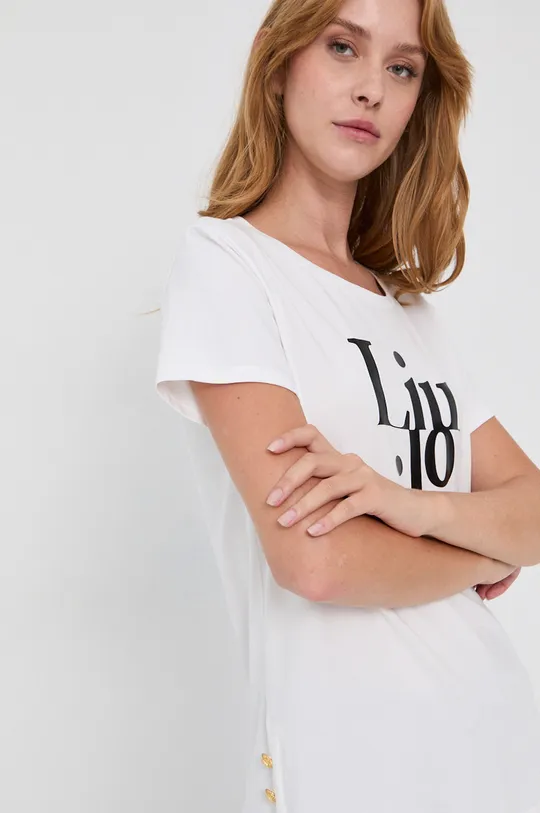 biały Liu Jo T-shirt TF1249.J5972 Damski