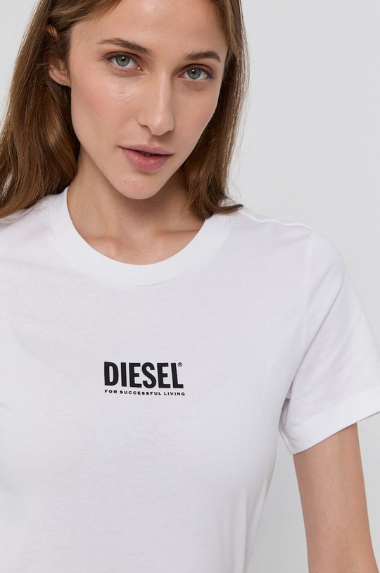 белый Хлопковая футболка Diesel