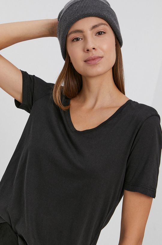 čierna Jacqueline de Yong - Bavlnené tričko