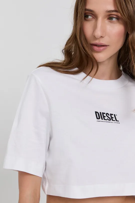 белый Хлопковая футболка Diesel