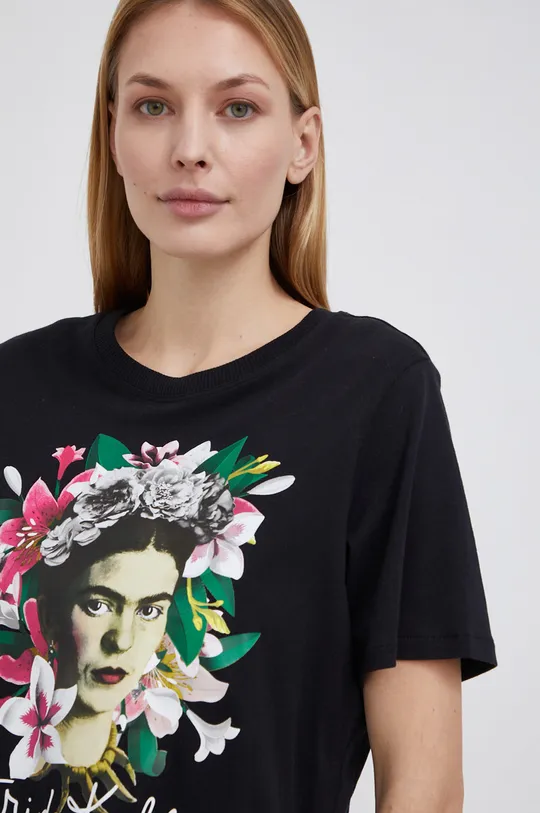 čierna Bavlnené tričko JDY Frida Khalo