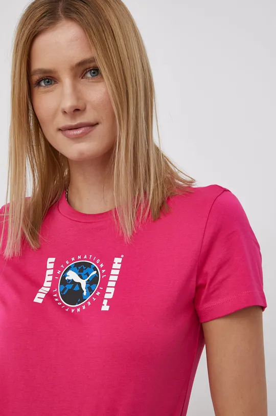 różowy Puma T-shirt bawełniany 531658