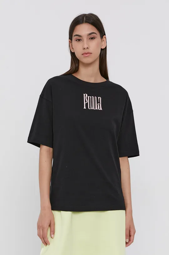 Puma T-shirt bawełniany 531679 czarny