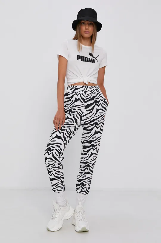 Puma T-shirt bawełniany 586774 biały