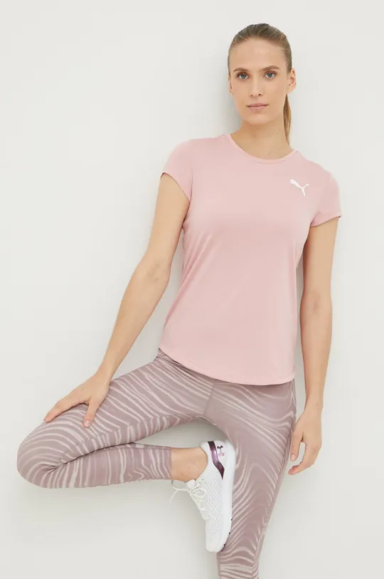 ροζ T-shirt προπόνησης Puma 586857 Γυναικεία
