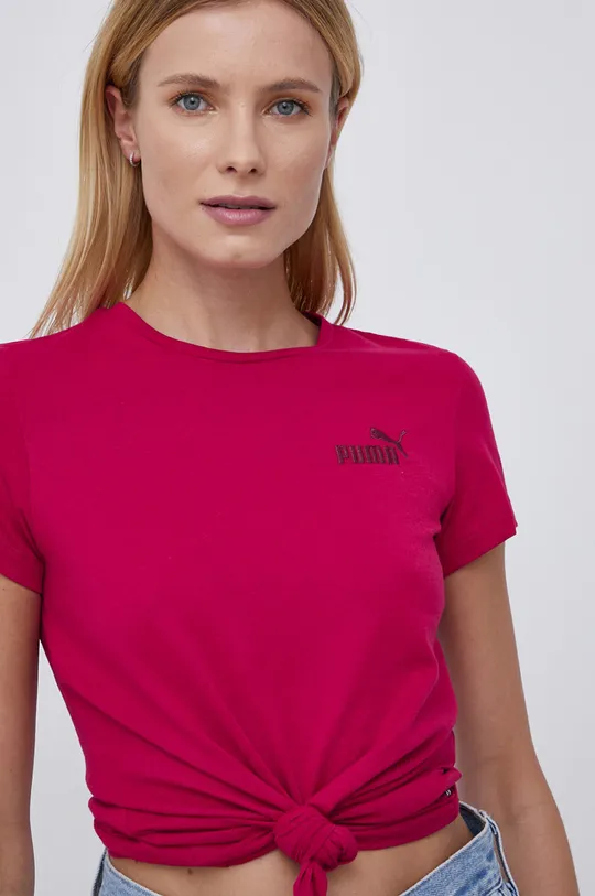 różowy Puma T-shirt bawełniany 587901