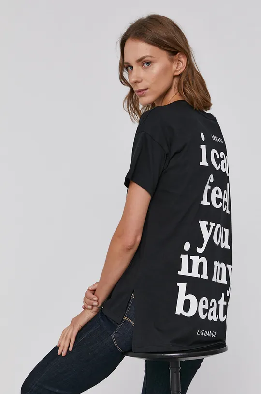 Armani Exchange T-shirt bawełniany 6KYTEB.YJ6QZ 100 % Bawełna organiczna