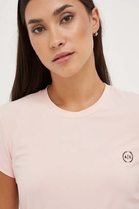 różowy Armani Exchange t-shirt