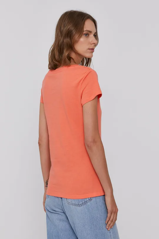 Бавовняна футболка Armani Exchange помаранчевий