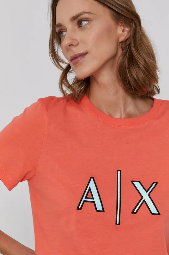 pomarańczowy Armani Exchange T-shirt bawełniany 6KYTGF.YJG3Z