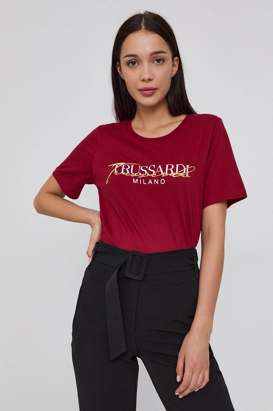 czerwony Trussardi T-shirt Damski