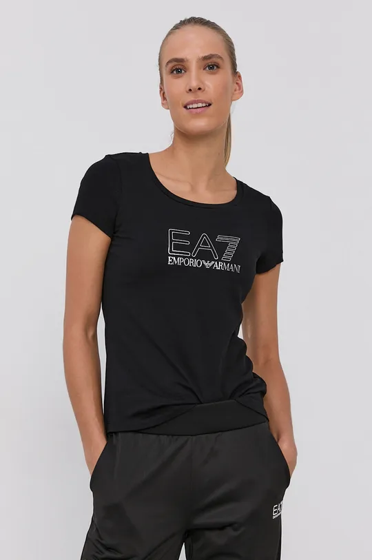 czarny EA7 Emporio Armani T-shirt 6KTT60.TJAWZ Damski