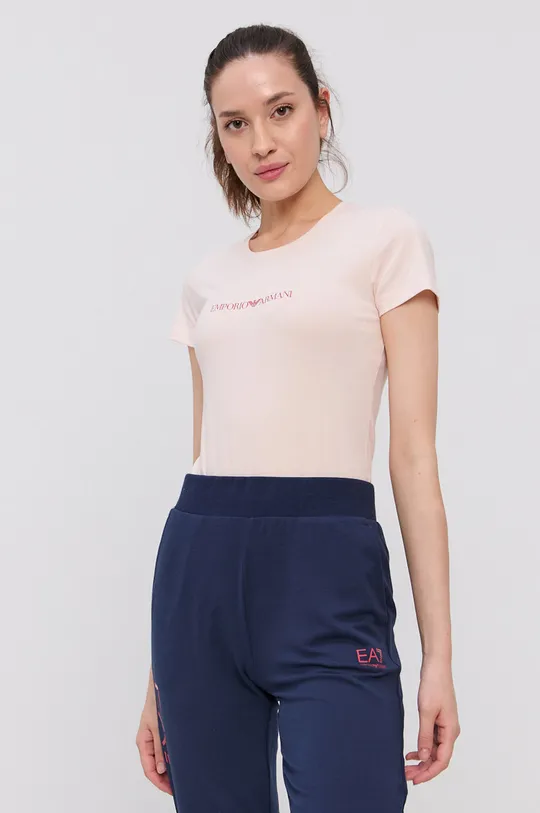 ροζ Μπλουζάκι Emporio Armani Underwear Γυναικεία