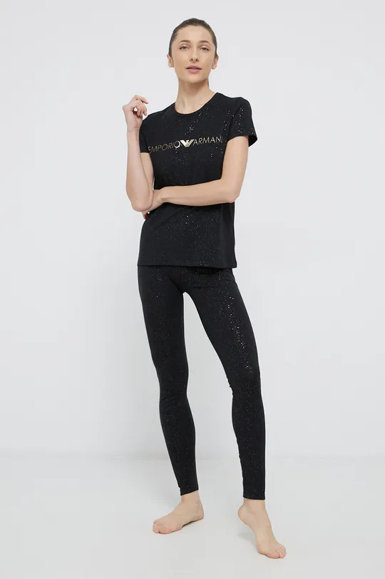 Пижамная футболка Emporio Armani Underwear чёрный