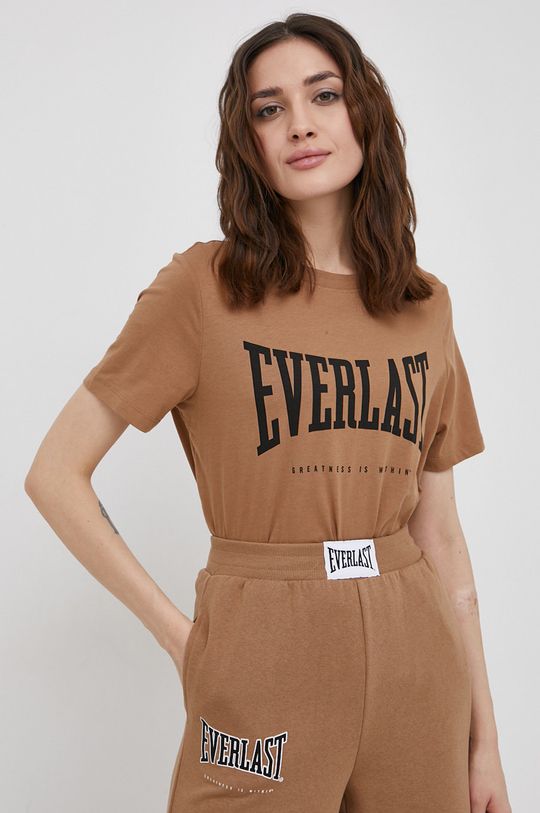 brązowy Only T-shirt bawełniany x Everlast