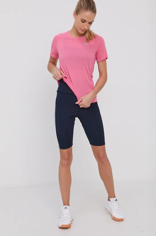 ροζ Μπλουζάκι adidas Performance Γυναικεία