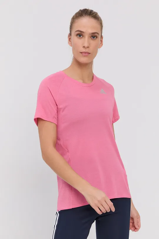 Μπλουζάκι adidas Performance ροζ