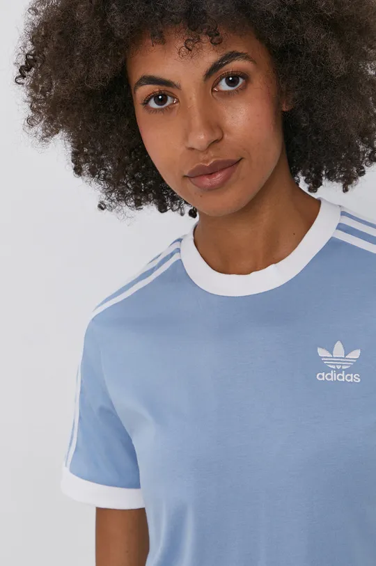 modrá Bavlnené tričko adidas Originals H33574