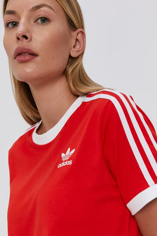 czerwony adidas Originals T-shirt bawełniany H33575