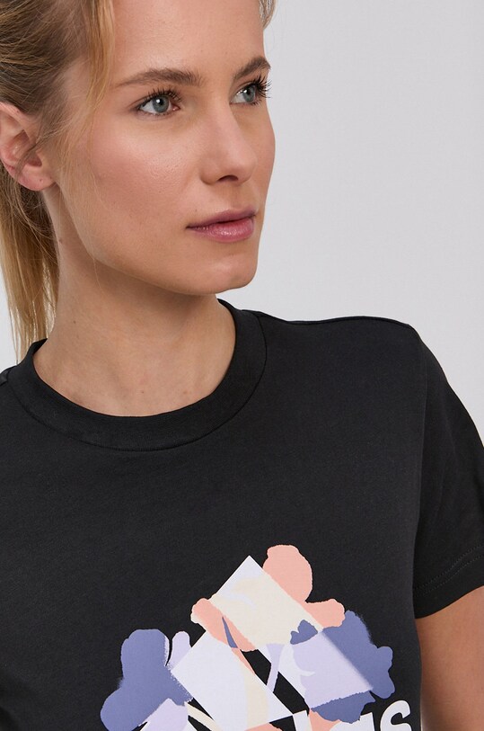 adidas Performance T-shirt bawełniany GT8806 kolor czarny | Answear.com