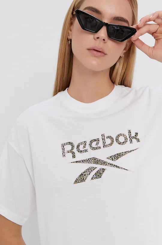 biela Bavlnené tričko Reebok Classic H41352