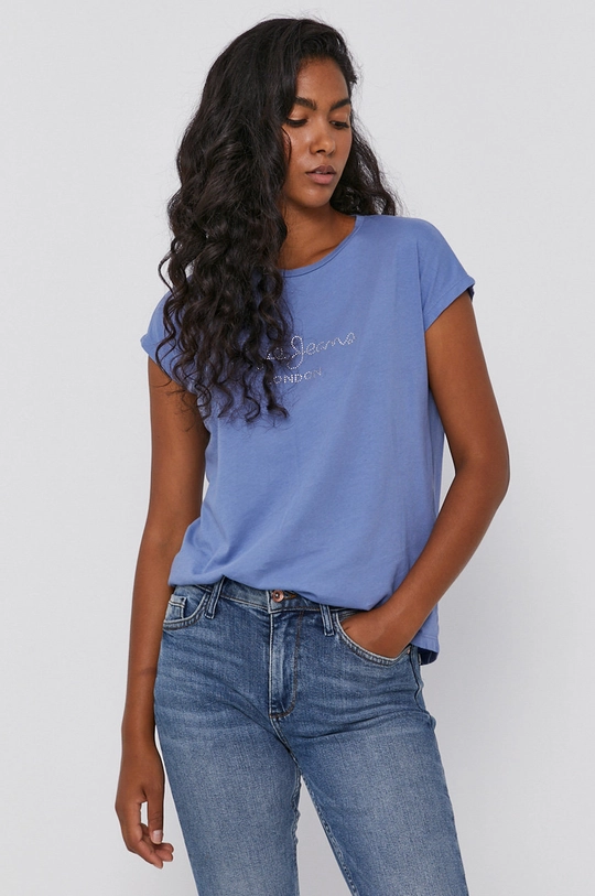 niebieski Pepe Jeans T-shirt Bonnie Damski