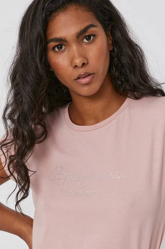 różowy Pepe Jeans T-shirt Bonnie