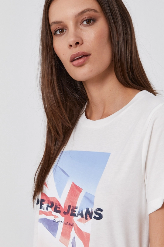 biały Pepe Jeans T-shirt Belen