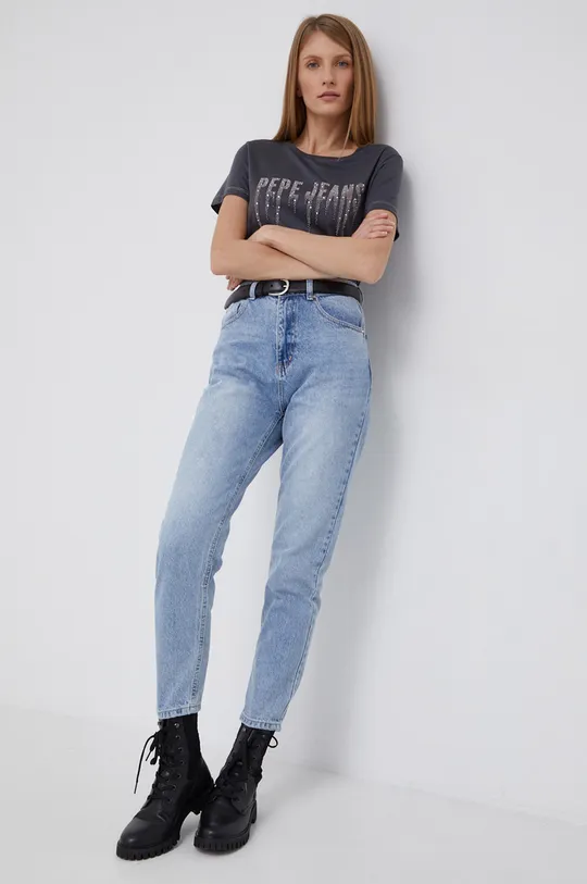 Tričko Pepe Jeans sivá