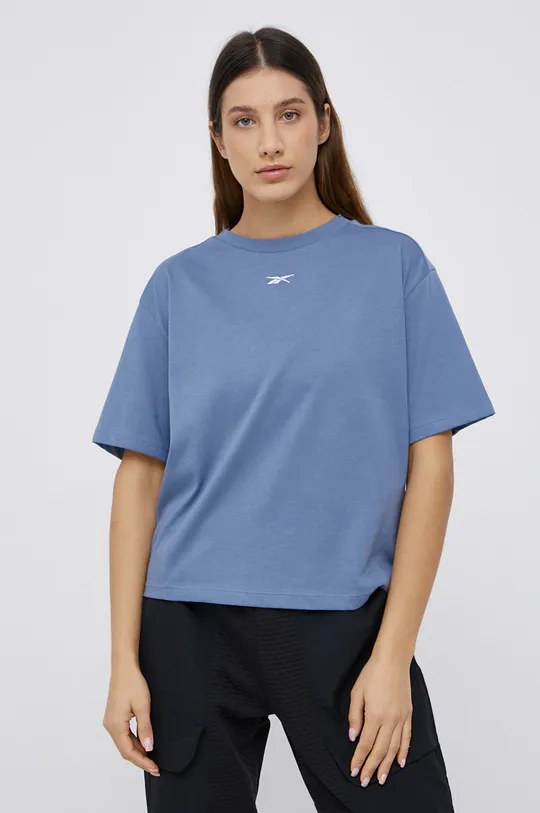 niebieski Reebok T-shirt GV3288 Damski
